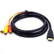 Stable Tint Free shipping COD HDMI Male to 3RCA AV Composite Male M/M Connector Adapter Cable Cord Transmitter
