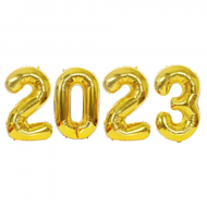 2023 32吋數字鋁膜新年氣球【2023 金色】