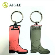 AIGLE迷你橡膠靴鑰匙圈/紅色/暗褐色