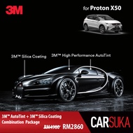 [3M SUV Silver Package] 3M Autofilm Tint and 3M Silica Glass Coating for Proton X50, year 2020 - Present (Deposit Only)