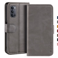 Sarung OPPO Reno 4 5G, Sarung Lipat Kulit Mewah dengan Magnet Dompet dengan Tempat Kartu untuk OPPO Reno 4 5G
