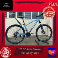 The Prime Essentials All New 3x8 All Alloy Avia Cruiser Storm 27.5" Mountain Bike