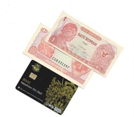 Bkn mainan uang kuno indonesia kertas 1 rupiah soedirman tahun 1968 kondisi bekas