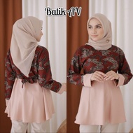 Milea_Galery - Baju Batik Wanita / Atasan Batik Wanita / Baju Batik Wanita Modern 2020 / Baju Batik Wanita Kerja / Baju Batik Wanita Lengan Panjang / Blouse Batik Wanita