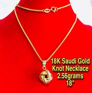 18k saudi Gold Knot Necklace 100% pawnable Brandnew 100% Legit Gold