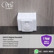 Wireless Premium Door bell Wired Doorbell Up to 51 Chime 300m 3-Pin SG Plug &amp; Battery Operated