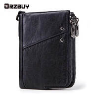OrzBuy Men Short Zipper WalletPremium quality RFID Theft Protection Wallet Men’s Soft PU Leather Bifold Wallet