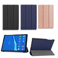 Lenovo Tab M10 FHD TB-X606F 卡斯紋三折皮套【送亮面貼+指環扣】