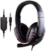 (SG SELLER) PrimeDay Gaming Headset Headphone with Microphone for PS4, Nintendo Switch, Playstation 4, Playstation Vita, Mac, Laptop, Tablet, Computer, Mobile Phones (3.5mm Plug) (Red)[Pre-Order]