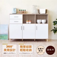 HOPMA 典藏三門二抽廚房櫃/美背/收納櫃/櫥櫃 D-C186BR/PMH