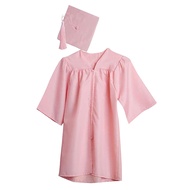 KOKO Women Set Suit Kindergarten Graduation Gown Cap Tassel Shiny Robe Gown,Charm Pink
