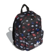 adidas 後背包 adidas Backpack 男女款 愛迪達 三葉草 滿版 外出 輕便 穿搭 黑 彩 GD3137