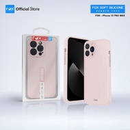 เคสมือถือ FOX รุ่น Soft Silicone Rubber Case Pastel Color สีชมพูอ่อน ซิลิโคนผิวด้าน ครอบกล้อง สำหรับiPhone13iphone13pro