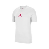 【NIKE 耐吉】T恤 Jordan Jumpman Tee 男款 喬丹 飛人 Dri-FIT 吸濕排汗 白 紅(CW5191-100)