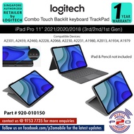 Logitech Combo Touch Part # 920-010150 Backlit keyboard case with TrackPad for iPad Pro 11 inch 2021/2020/2018