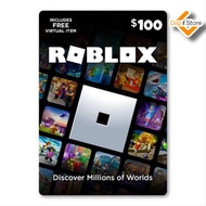 Roblox Gift Card 100 USD (10000 ROBUX) Resmi dan Legal