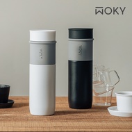 【WOKY 沃廚】JIN真瓷系列-極簡輕量陶瓷保溫瓶580ML(3色可選)