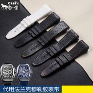 Carty Rubber Strap Substitute FM Franck Muller V45 Series Watch Band Tape 28mm Male Watch Bracelet