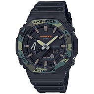 【CASIO 卡西歐】G-SHOCK 迷彩八角農家橡樹雙顯手錶(GA-2100SU-1A)