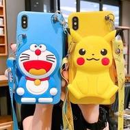 ปลอก Samsung Galaxy A9 A7 A5 A6 A8 Plus 2018 A7 A5 2017 2016 Case สำหรับ Samsung Note 5 8 9 10 20 Plus 20Ultra 10Lite C9 Pro A510 A520 A530 A720 A730 A750 A920การ์ตูนน่ารัก Pikachu Doraemon ซิลิโคน TPU กระเป๋าสตางค์เคสโทรศัพท์ PM