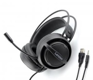 (黑色) G30 頭戴式有線遊戲耳機 thinkplus Headphones (平行進口)  Lenovo USB+3.5mm 聽聲辨位 電競商務耳機