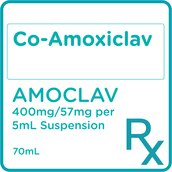 AMOCLAV Amoxicillin + Clavulanic Acid 400 mg/57 mg Oral Suspension 70mL [PRESCRIPTION REQUIRED]