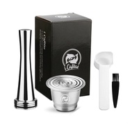 iCafilas Refillable Coffee Capsule For Nespresso Inissia Machine à capsules Krups Stainless Steel and Tamper
