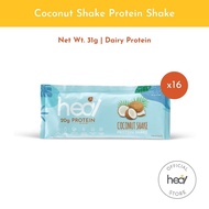 Heal Coconut Protein Shake Powder - Dairy Whey Protein (16 sachets) HALAL - Meal Replacement, Protein