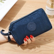 Moderntime Tiktok style Women Solid 3 Layer Canvas Coin Purse Card Zipper Wallet Holder Phone Bag Gift