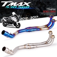 2008-2016 Motorcycle Exhaust Pipe Front Full System YAMAHA Tmax500 Tmax 530 TMAX560 Slip-on End Can Manifold Middle Link Tube Muffler Header Collector