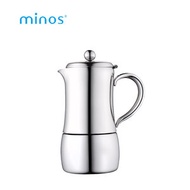 Minos - 香港品牌 Minos 摩卡壺 4杯 家用煮 咖啡壺 不銹鋼 意式 濃縮 手沖壺