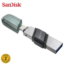 SanDisk USB Flash Drive iXpand 128GB High Speed Lightning Flash Drive 256GB 64GB Portable