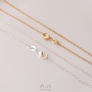 █diy゜14K gold●「1pcs」Color Pack Real Gold JF14K Clavicle Chain 50cm Steel Printing 925 Silver Necklace