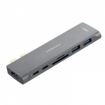 Momax One Link 7合1 雙USB C 擴充器 Type C HDMI 8K 100W多功能擴展 DH12 | 香港行貨