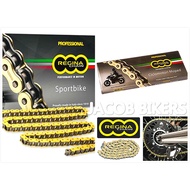 REGINA GOLD CHAIN RANTAI(MADE IN ITALY)415/428/( RED ROLLER ) YAMAHA HONDA Y15ZR LC135 RS150