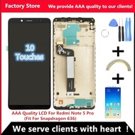 Lcdframe 10 Sentuh Kualitas Aaa, Pengganti Layar Tampilan Lcd untuk Xiaomi Redmi Note 5 Pro Redmi Note 5 Lcd Snapdragon 636