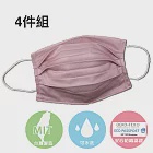 MIT鳥眼布超透氣口罩套-成人款粉色4件組(免運)