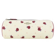 【COACH】C LOGO瓢蟲印花化妝包(米白)