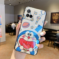 Casing hp VIVO Y33S Y21 Y21s X70 Pro 5G V21 Y51 Y51A Y53S Casing Cute Cartoon Doraemon silikon Case with Stand Holder and With Neck Strap Rope Back Cover for Vivo Y33S V20 Pro Y20 2021 Y20i Y20S G Y12S
