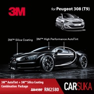 [3M Sedan Silver Package] 3M Autofilm Tint and 3M Silica Glass Coating for Peugeot 308 (T9), year 2015 - 2018 (Deposit Only)