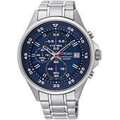 SEIKO藍面三眼錶SKS625P1