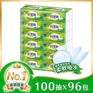 【PASEO 倍潔雅】倍潔雅柔軟舒適抽取式衛生紙(100抽96包/箱)