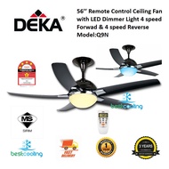 Deka Q9N 56'' Remote Control 5Blade Ceiling Fan With Dimmer LED Light (Motor 90W) (Display Unit Offer)