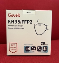 20片裝GOVEK KN95立體防護型白色口罩white protective face mask