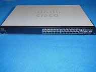 CISCO SG500-28 28-port Gigabit Stackable Managed Switch มือสอง สวิตซ์มือสอง Switch มือสอง L3 Switch &gt;&gt;&gt; เครื่องใช้งานได้ดี