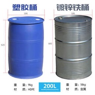 200L塑膠桶/加厚鍍鋅鐵桶 化工桶 大油桶大容量圓桶 密封桶涂料桶