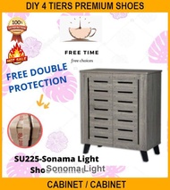 DIY 4 Tiers Premium Shoes Cabinet / Shoe Cabinet / Kasut Rack/ Kasut Rak / Kasut Almari / (su 225)
