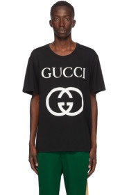 GUCCI黑色 Interlocking G T 恤