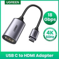 UGREEN สาย USB Type C เป็น HDMI 4K สำหรับ TV DAC USB C HDMI Adapter สำหรับ PC Macbook Pro Air Ipad Galaxy สาย HDMI