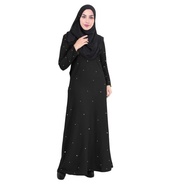 (BATU TABUR) Jubah Muslimah | Jubah Plain Crepe | Jubah Umerah Plain | Long Dress | A Cut Como Crepe Ironless